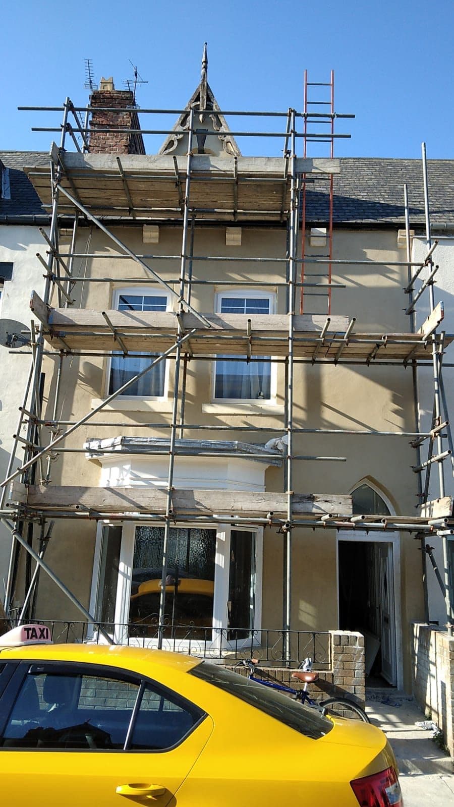 Structural Build Under Scaffold