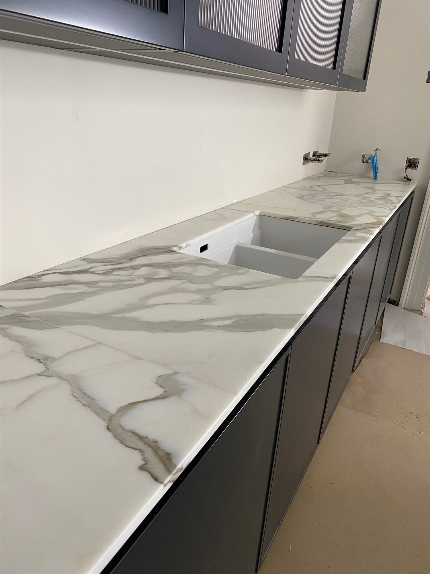 Marble-Effect Worktop Detail